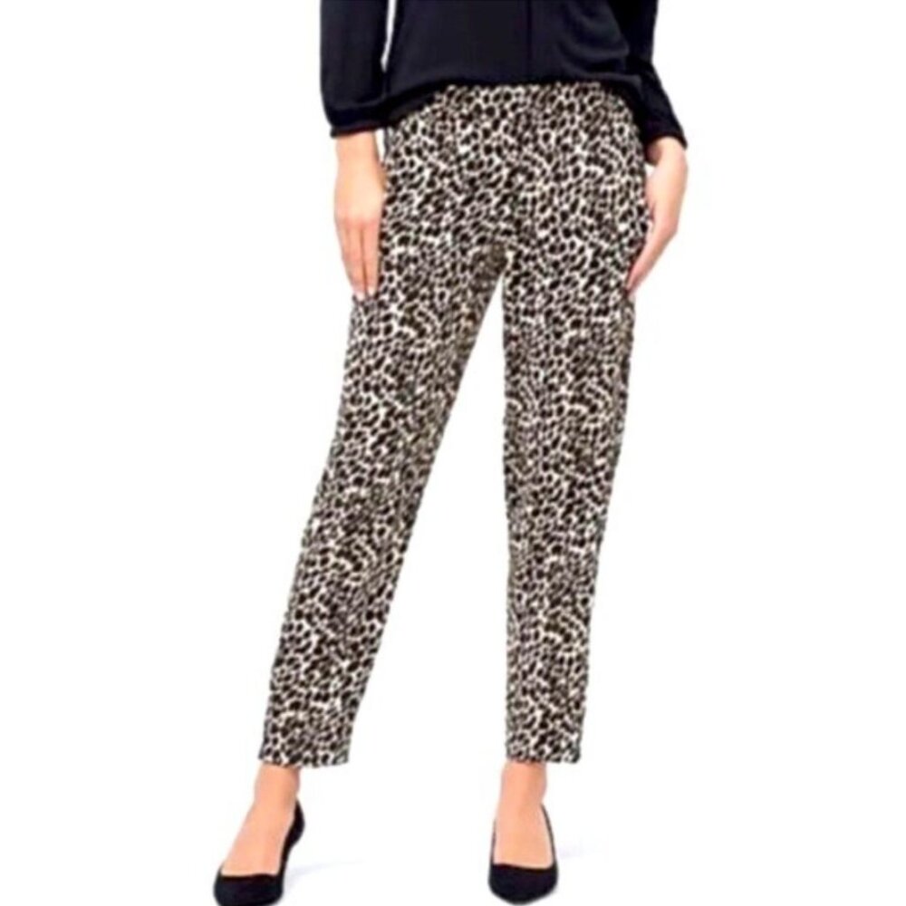 NEW J.Crew Leopard Print Jamie Pull-on Pants size 00